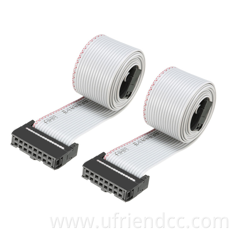 Wholesale Raspberry Strip Cable Spacing 1.27/2.0/2.54mm 6/12/16/20/40 Pin IDC Flat Industrial Cable Male to Female Extender